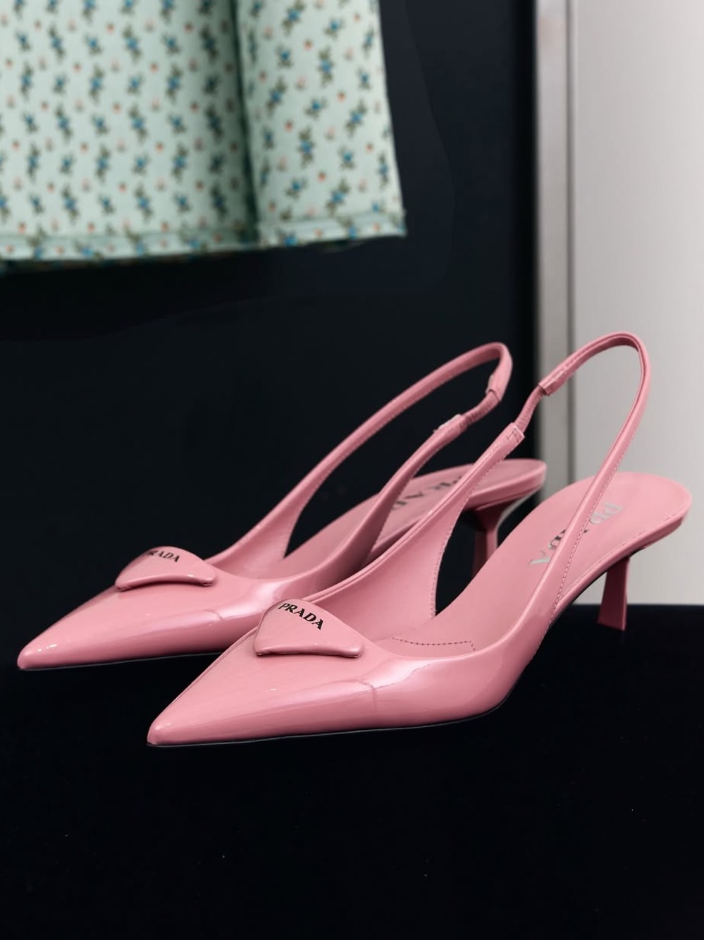 Prada 75mm brushed leather slingback pumps $1,270 39
